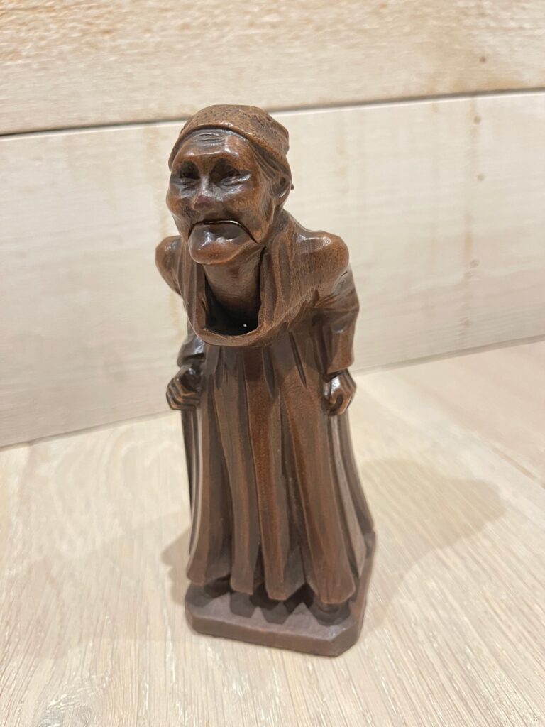 Antique old lady nut cracker