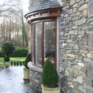 Bespoke stone built bay window and slate roof