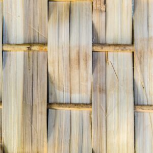A woven Bamboo screen