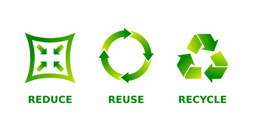 Reduce, Reuse and Recycle logos