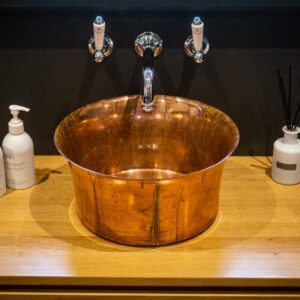 Copper wash basin