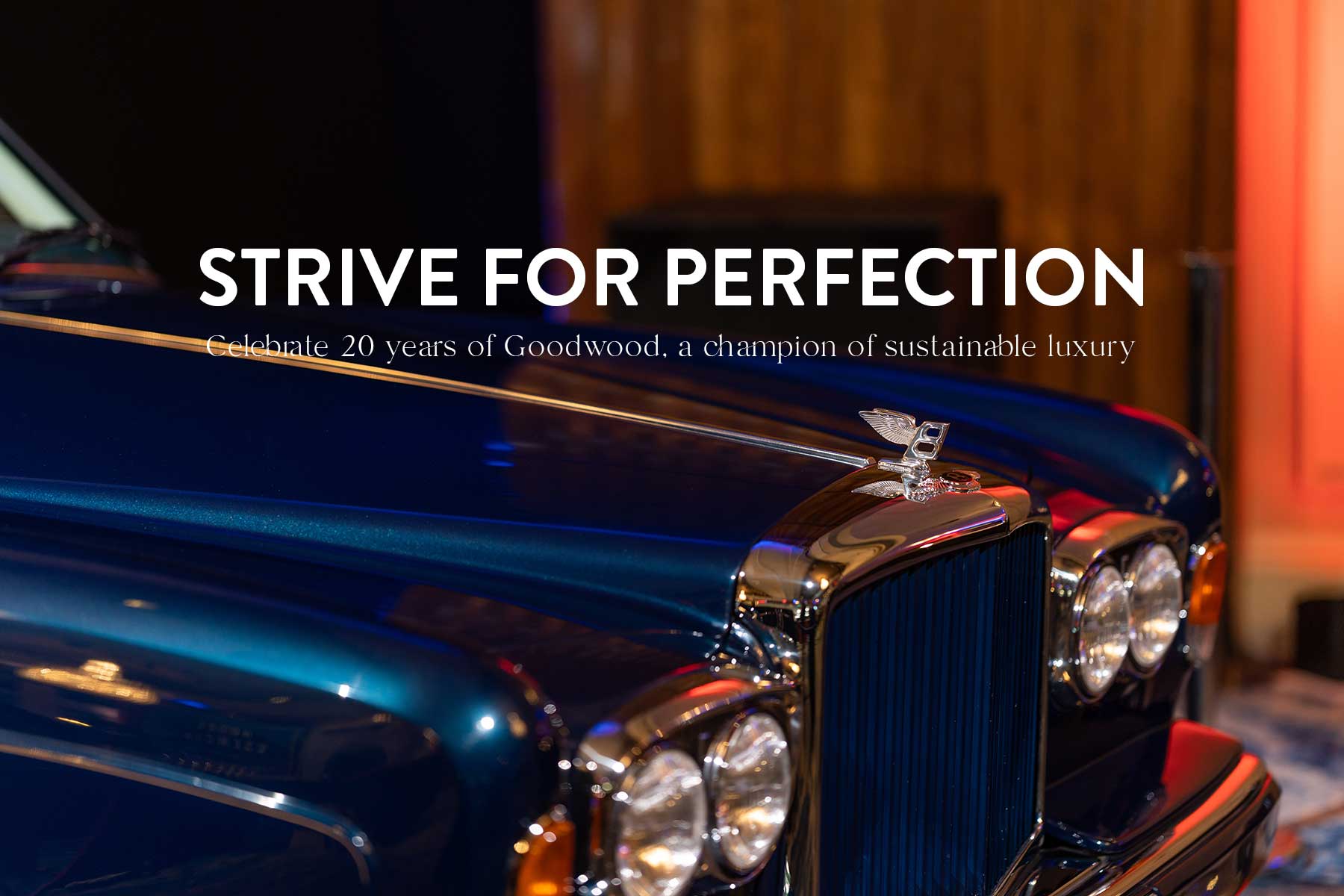 Rolls Royce Enthusiasts Club Strive For Perfection blue Bentley car bonnet