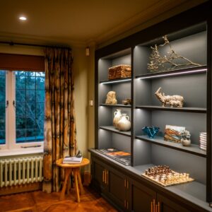 Bespoke built in cabinetry with led lighting